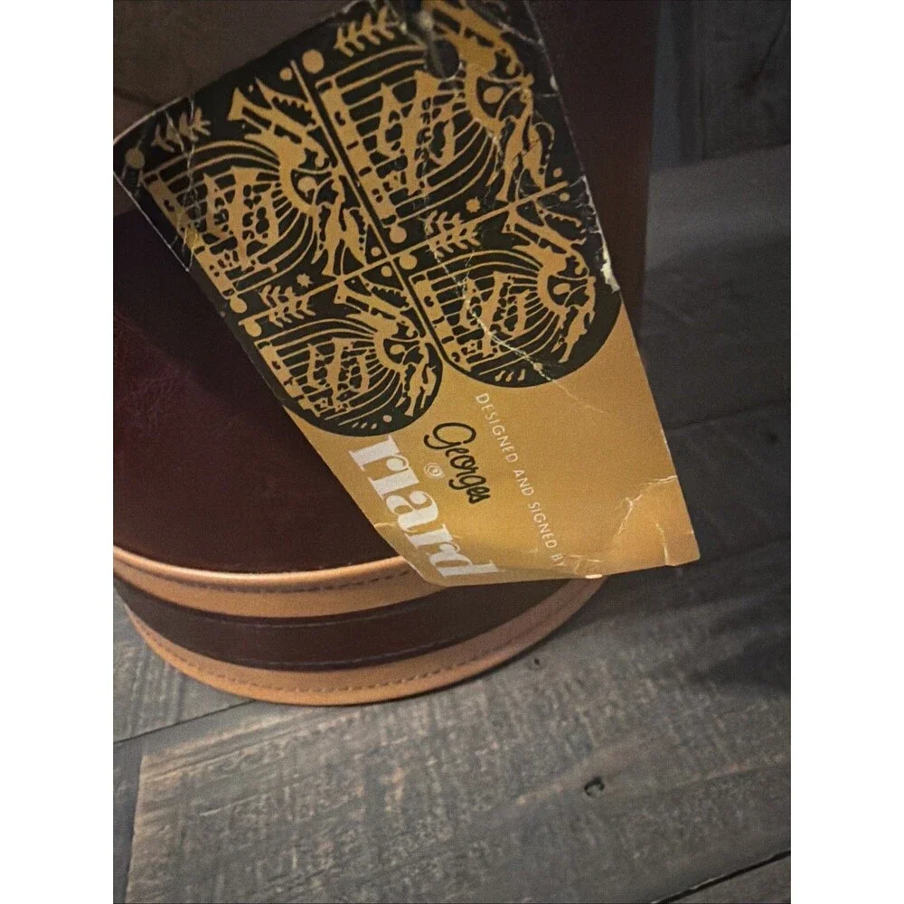 George Briard ︱Ice Bucket︱NEW︱MCM︱Vintage︱w/ Tags︱Brown Leather︱USA